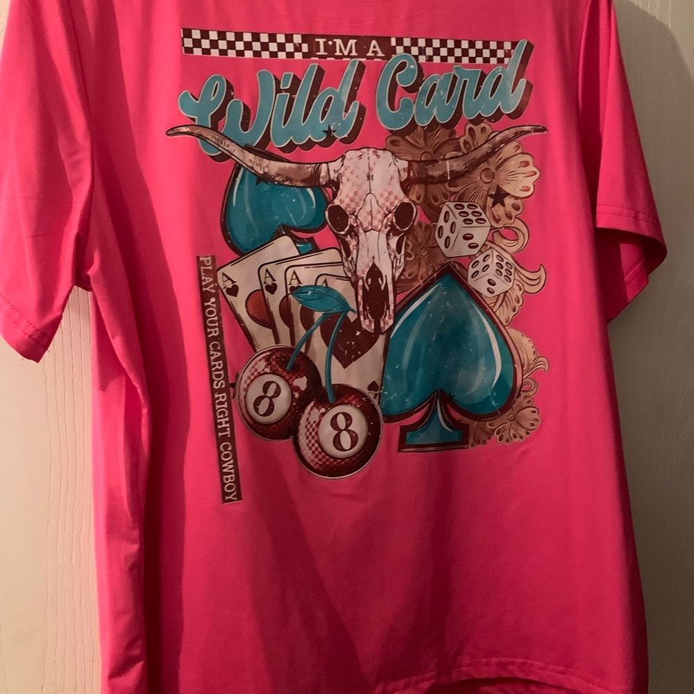 SHEIN Pink Graphic Tee